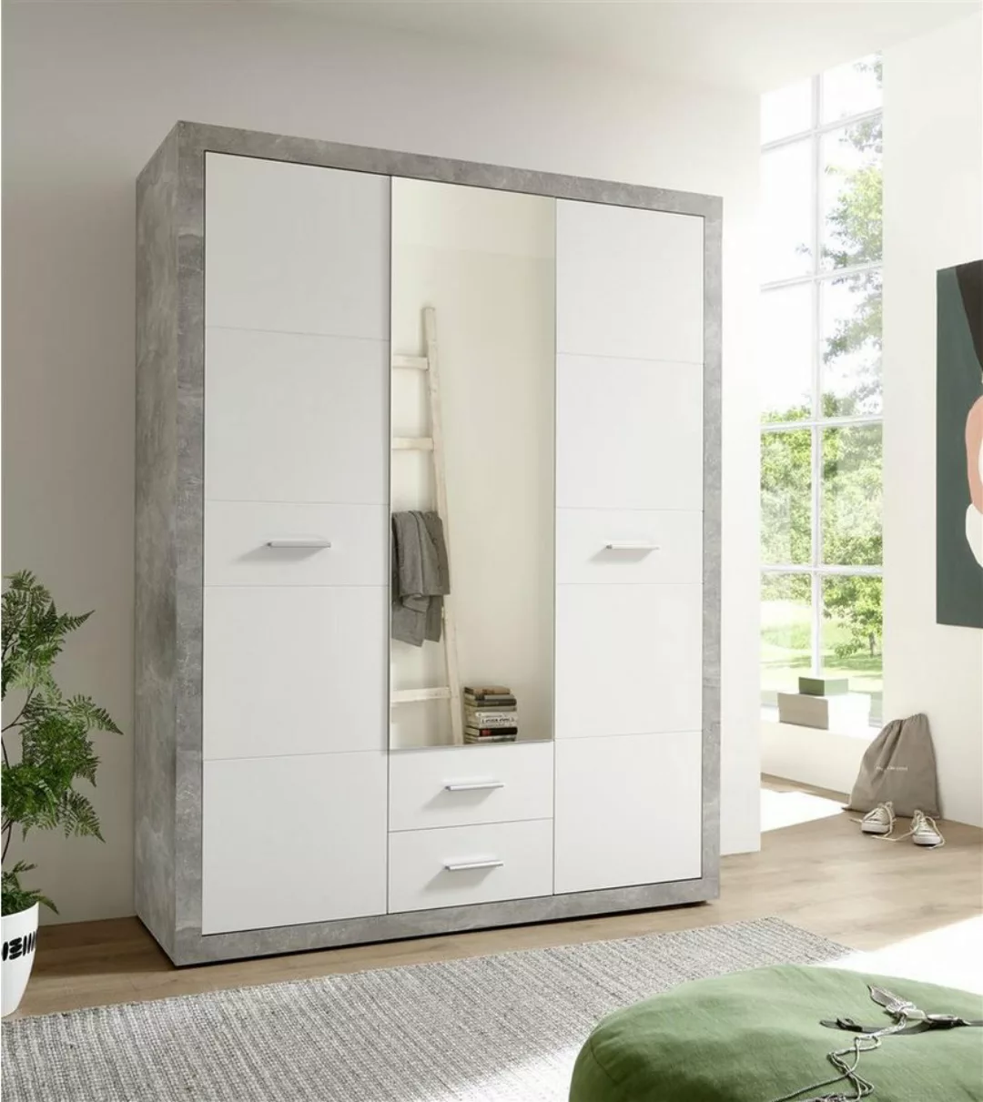 Pol-Power Kleiderschrank 151 x 198 x 55 cm (B/H/T) günstig online kaufen