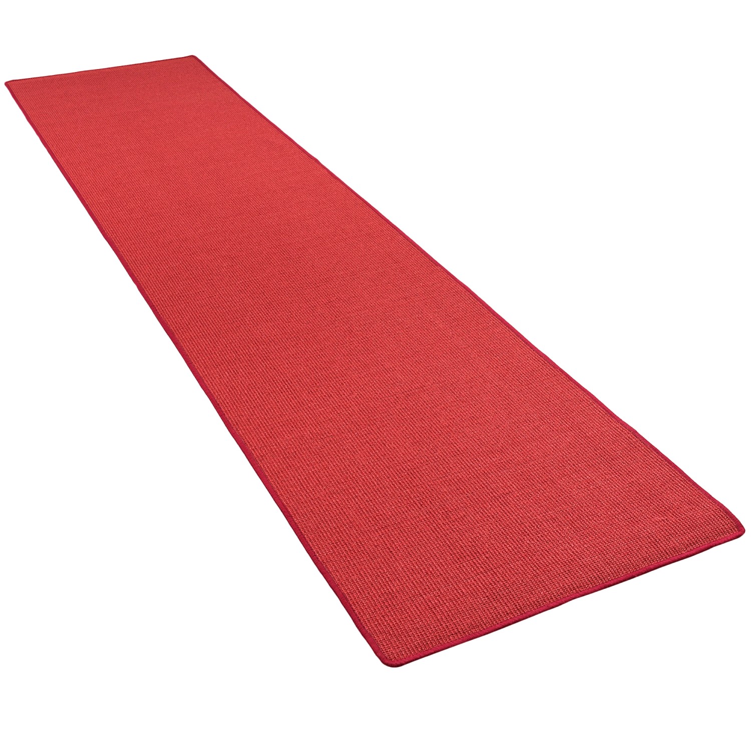Snapstyle Sisal Natur Läufer Teppich Rot 100x100cm günstig online kaufen