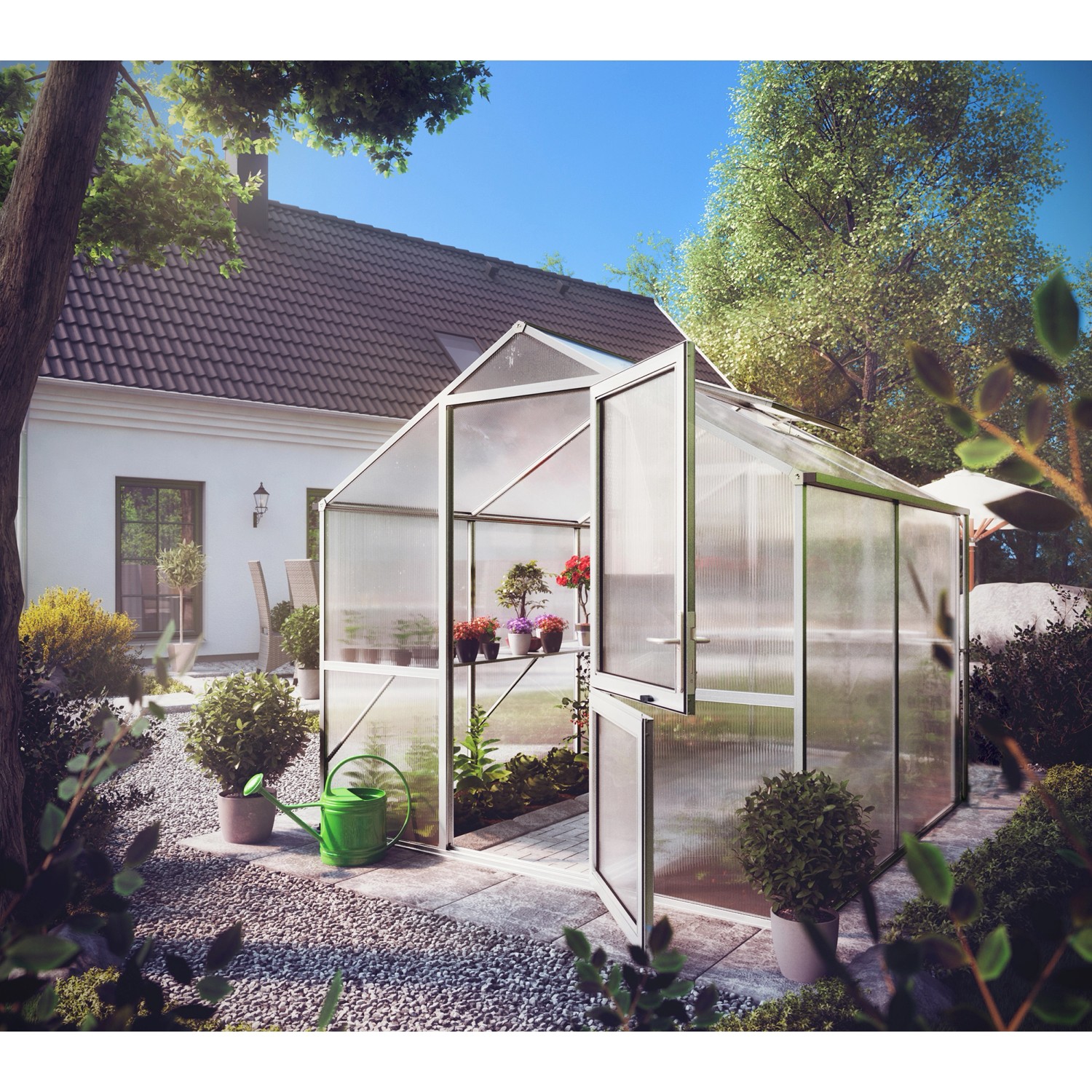 KGT Gewächshaus Alu blank 5,06 m² günstig online kaufen