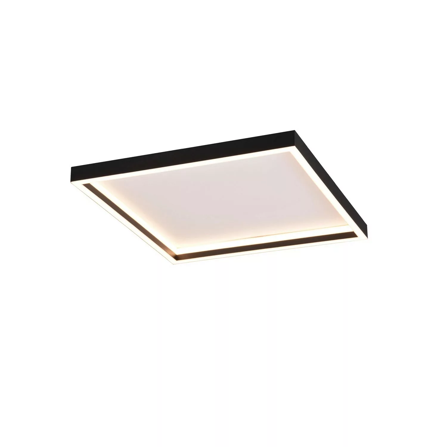 Reality LED-Deckenleuchte Rotonda 1-flammig Schwarz Matt 35 cm x 35 cm günstig online kaufen