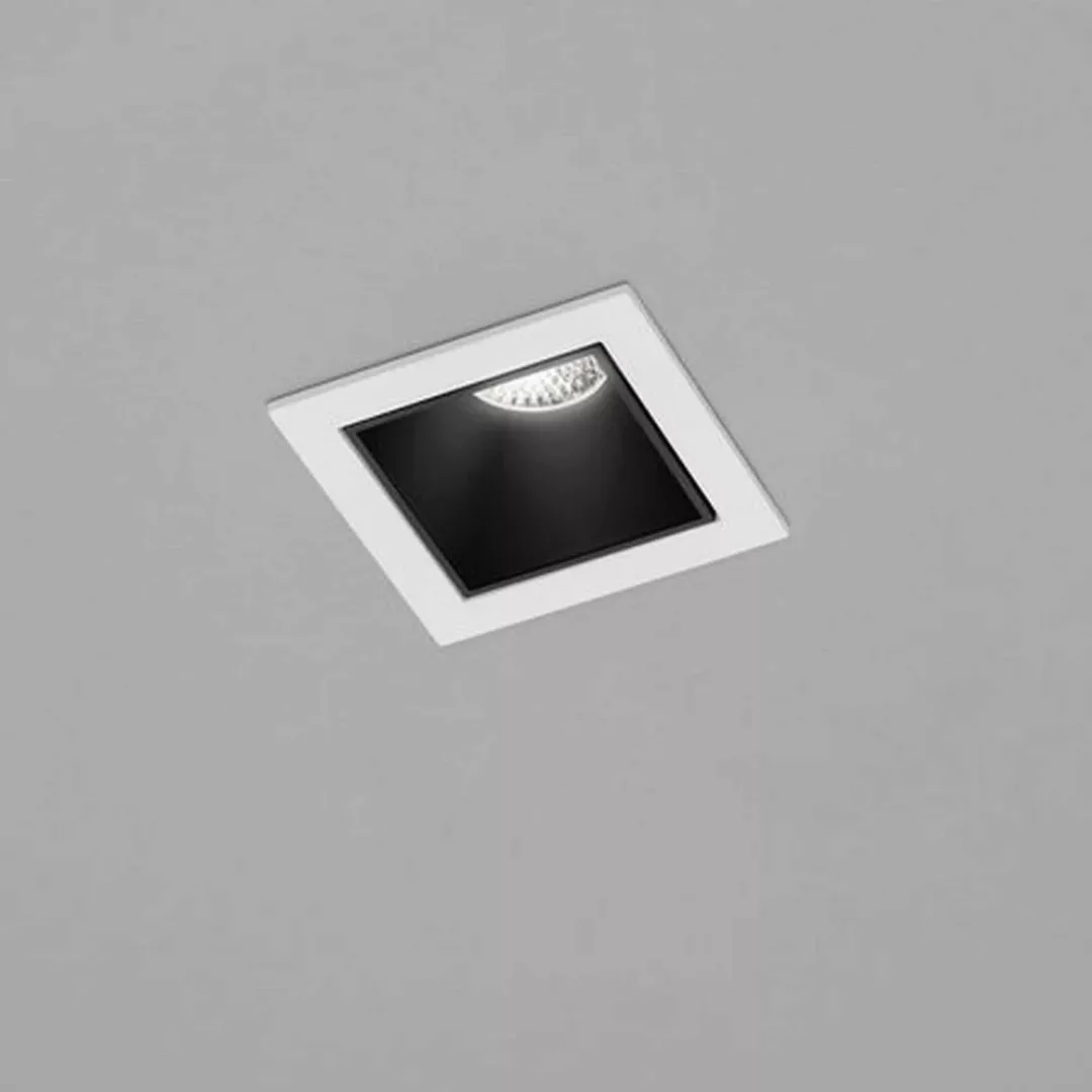 LED Deckeneinbaustrahler Pic in Weiß und Schwarz 8W 460lm eckig 2700K günstig online kaufen