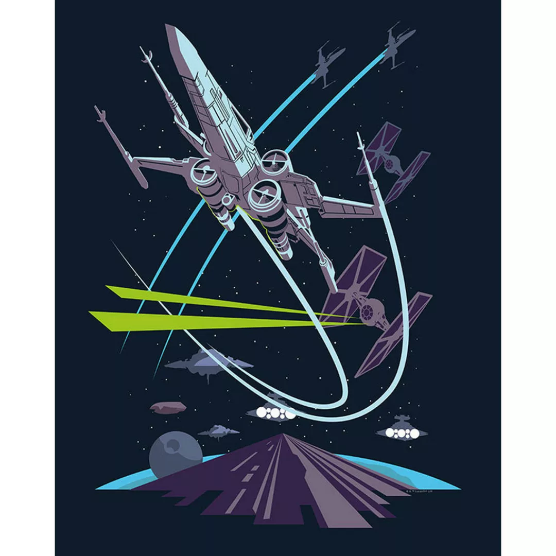 Komar Poster Star Wars Classic Vector X-Wing Star Wars B/L: ca. 40x50 cm günstig online kaufen