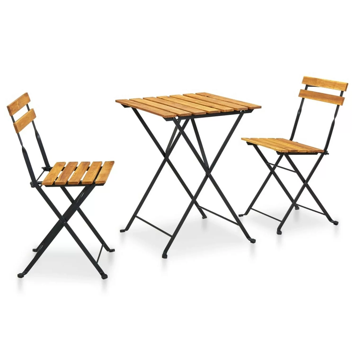 3-tlg. Bistro-set Klappbar Massivholz Akazie günstig online kaufen