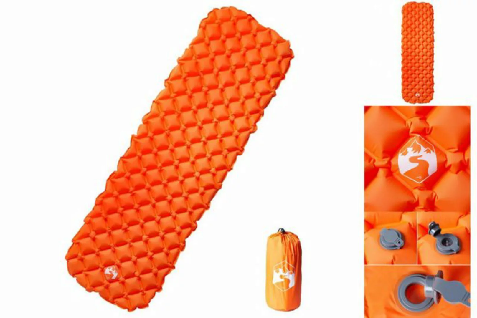 vidaXL Luftbett Isomatte Aufblasbar Orange 190x58x6 cm günstig online kaufen