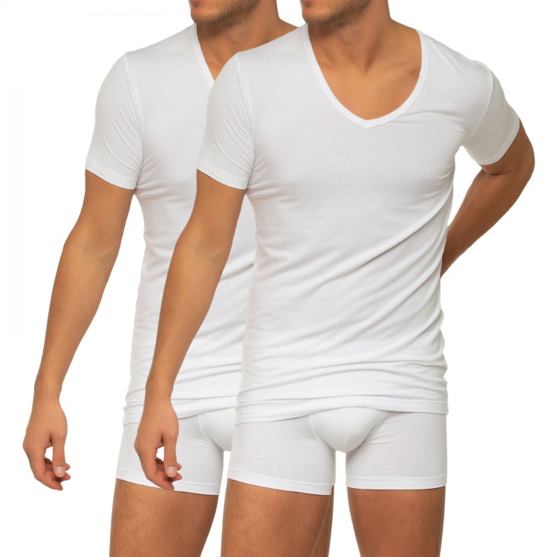 Seidensticker 2-er Set V-Neck T-Shirt Weiß günstig online kaufen