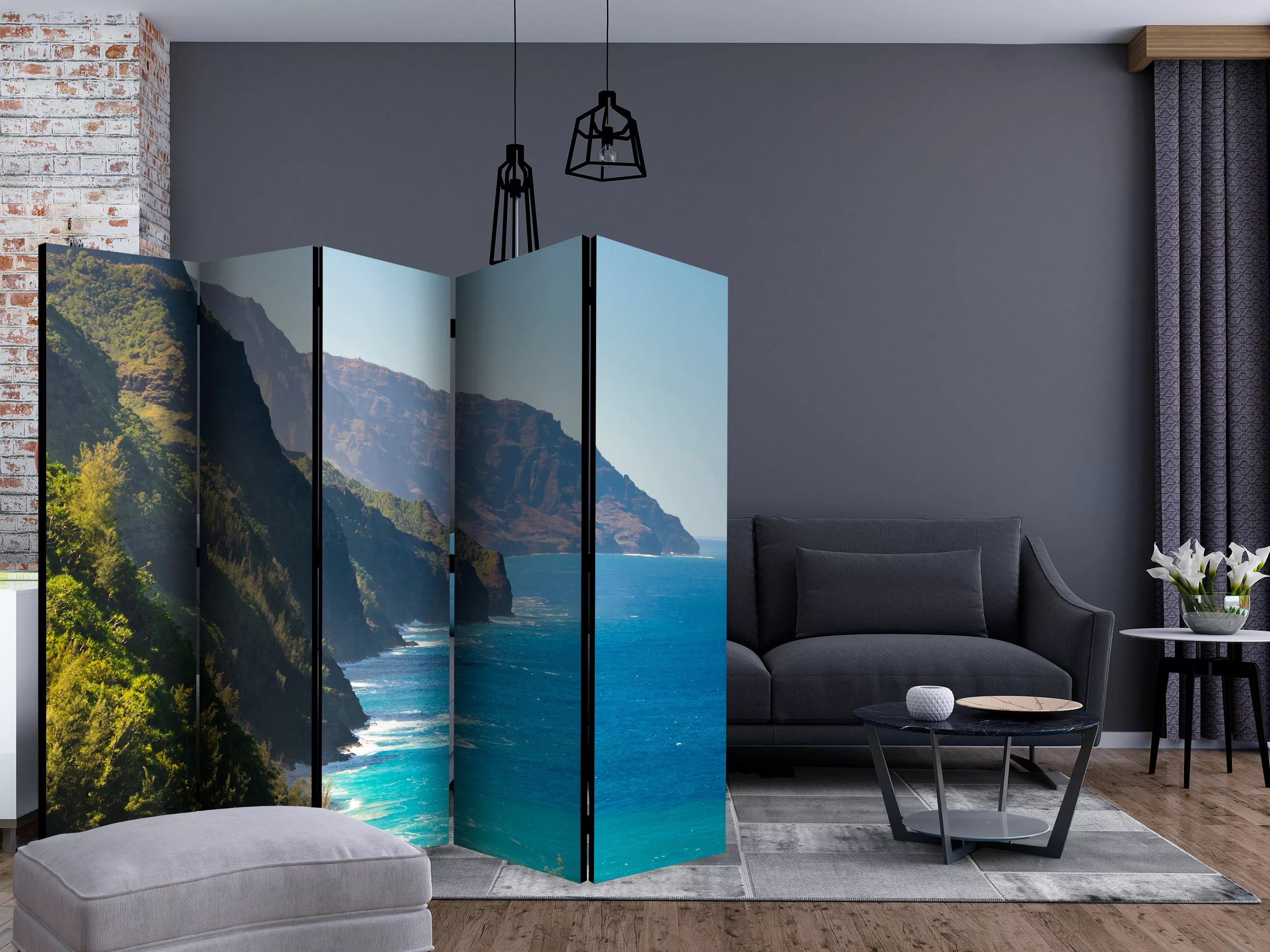 5-teiliges Paravent - Na Pali Coast, Kauai, Hawaii Ii [room Dividers] günstig online kaufen