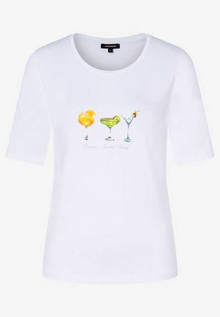 MORE&MORE Kurzarmshirt T-Shirt mit Cocktail-Print Frühjahrs-Kollektion günstig online kaufen