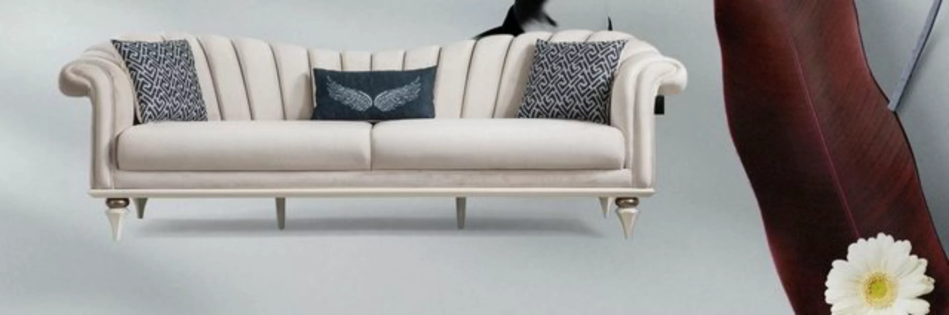 JVmoebel Sofa Möbel Sofas Polster Couch Dreisitzer Italien Sofa 3er Modern günstig online kaufen