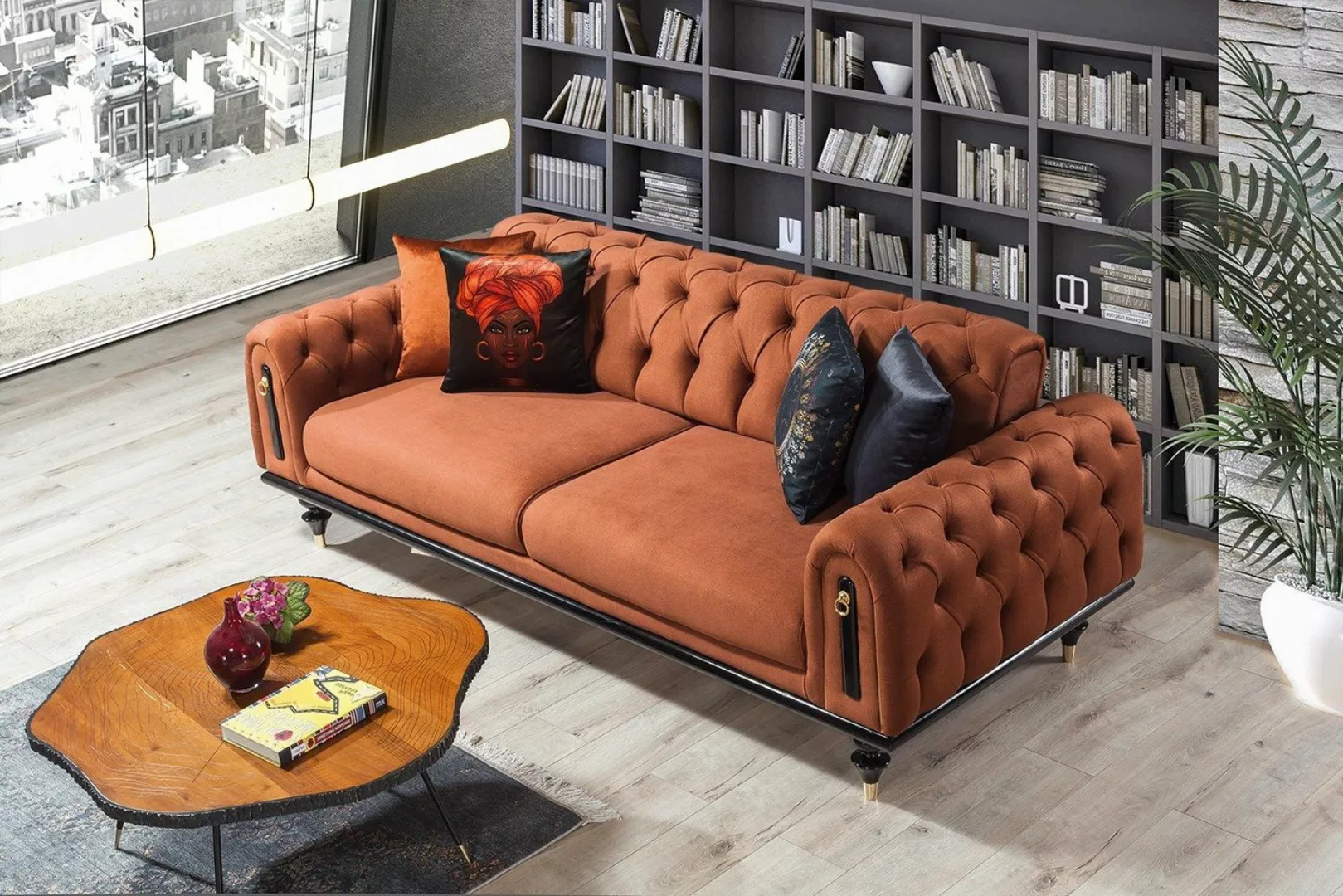 Villa Möbel Sofa Pablo, Set, mit Relax-/Bettfunktion durch umklappbare Rück günstig online kaufen