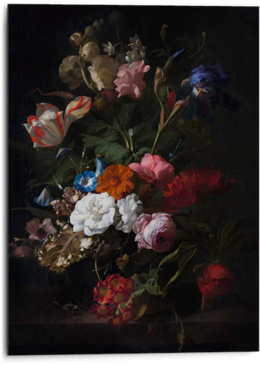 Reinders! Wandbild »Aluminium Wandbild Blumen Mauritshuis - Dunkel - Alte M günstig online kaufen