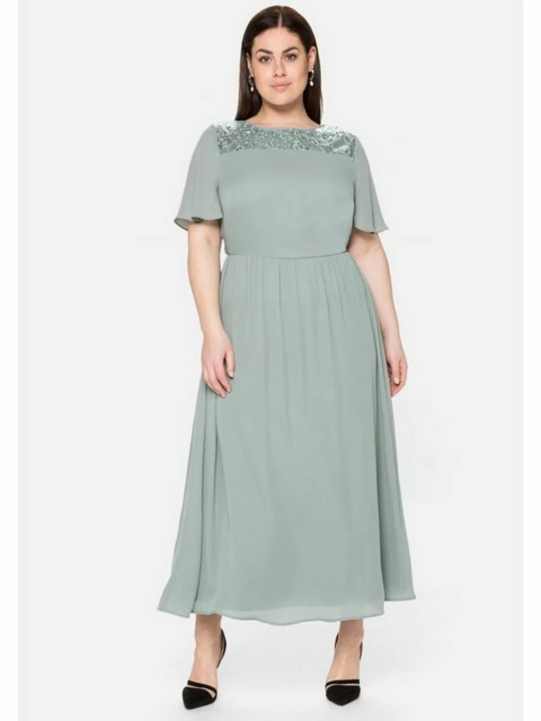 Sheego Abendkleid Große Größen mit schimmernden Pailletten günstig online kaufen