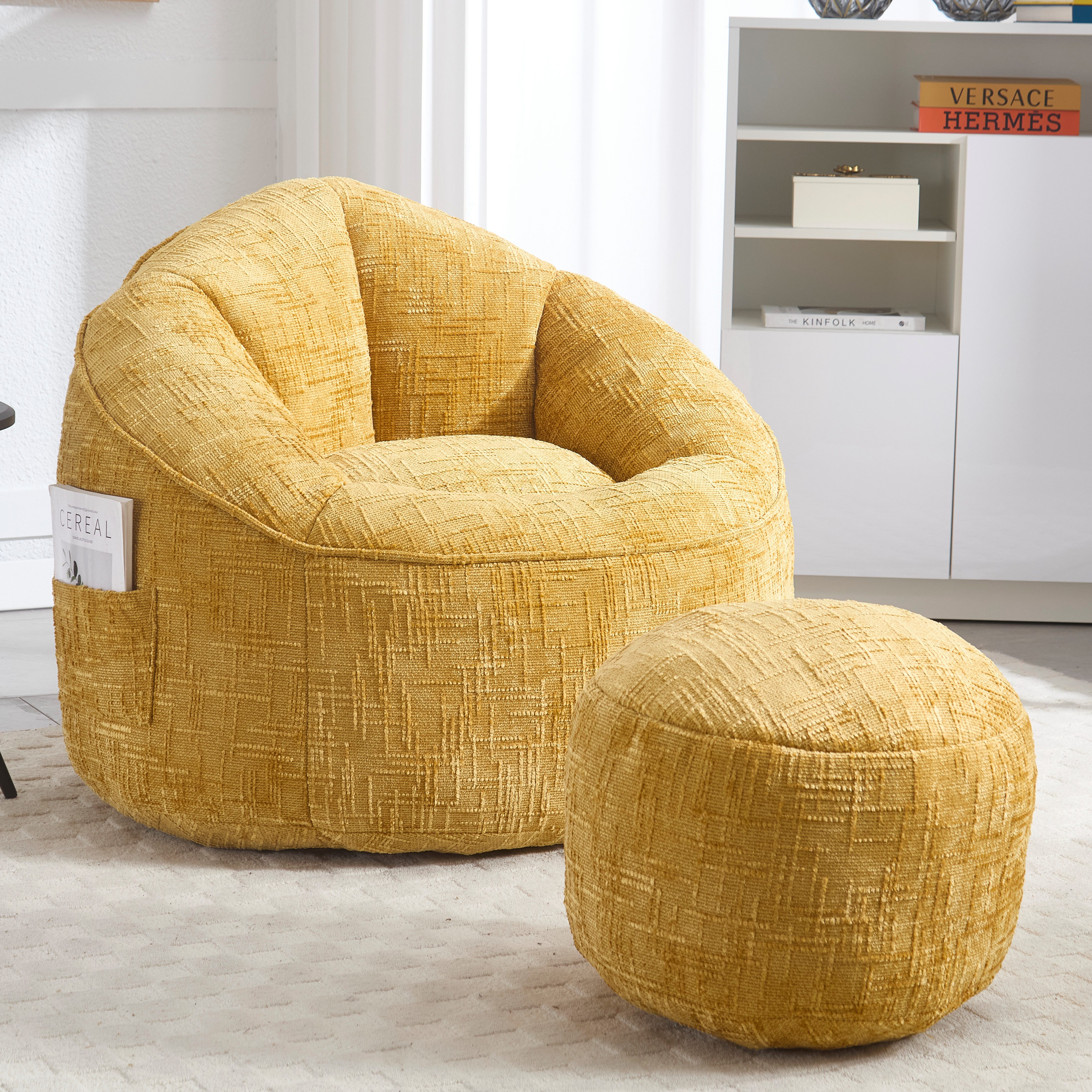LVHOM Sitzsack (Sitz/Hocker): 89x88x76cm/40x40x30cm, Großartiges Chenille-L günstig online kaufen