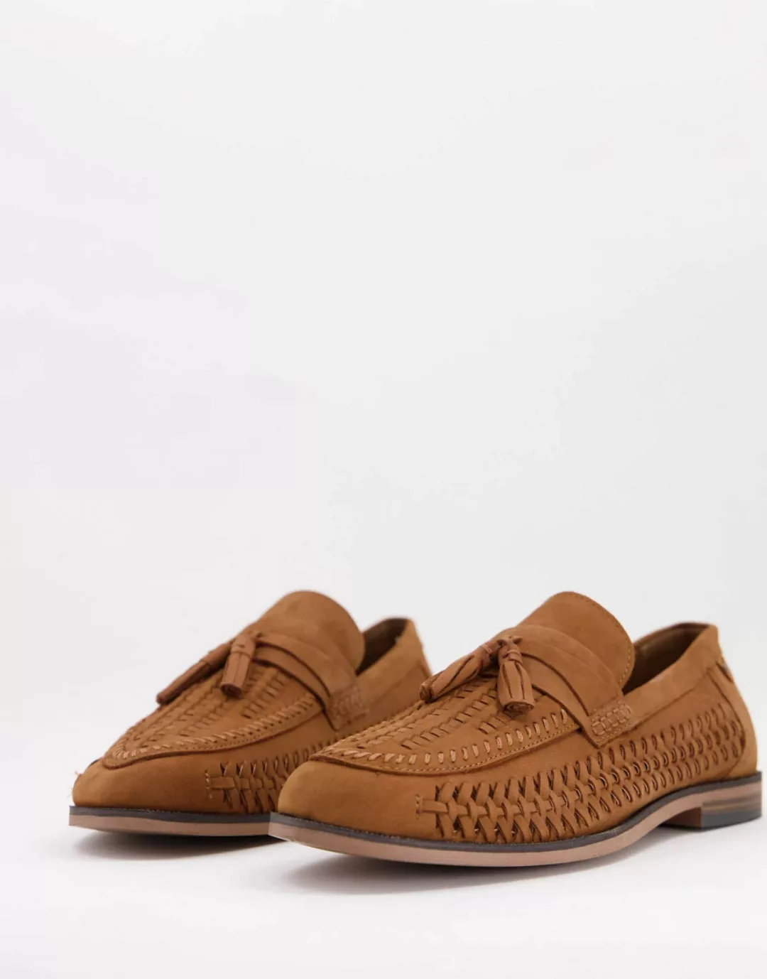 River Island – Tasselloafer mit Weboptik in Braun günstig online kaufen