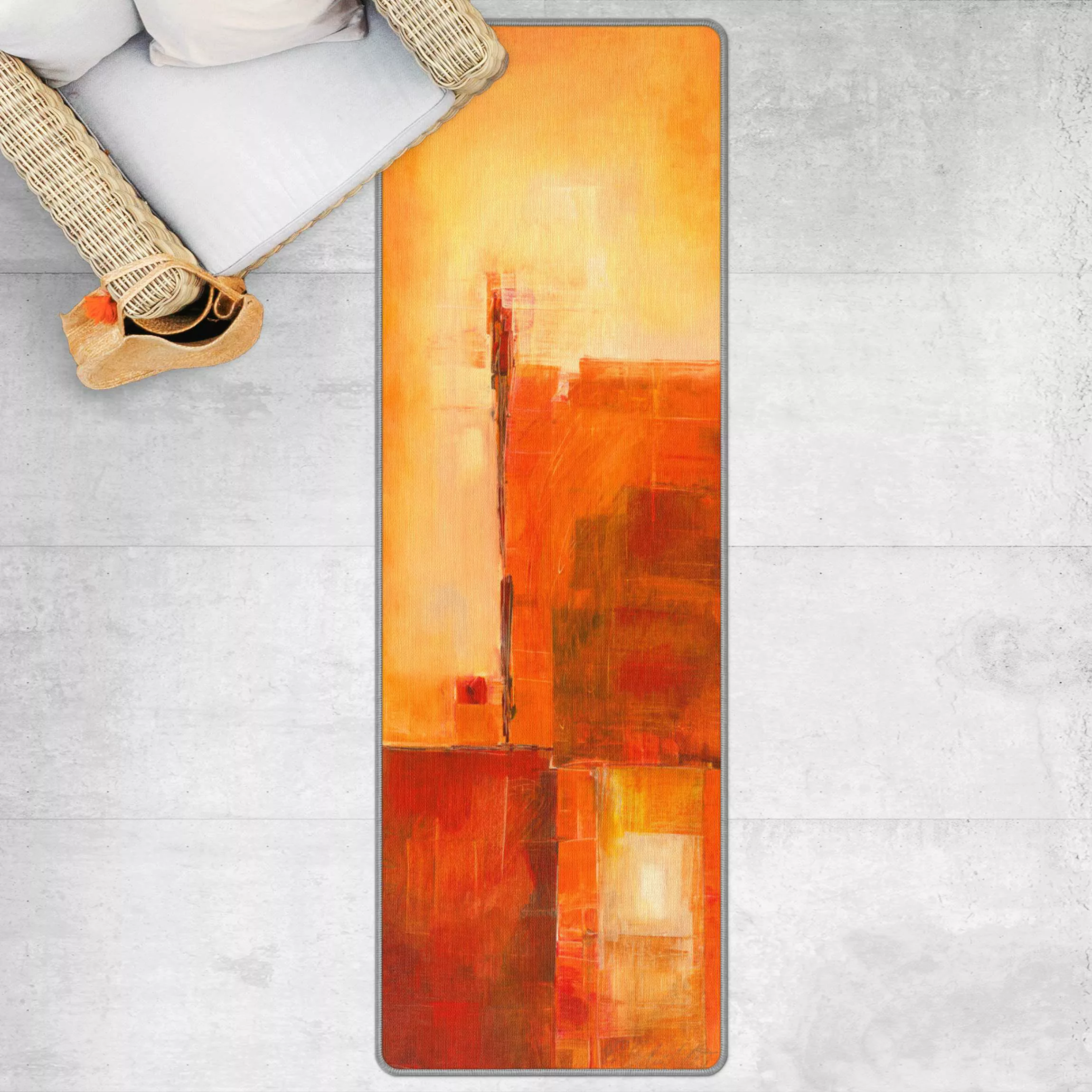 Teppich Abstrakt Orange Braun günstig online kaufen