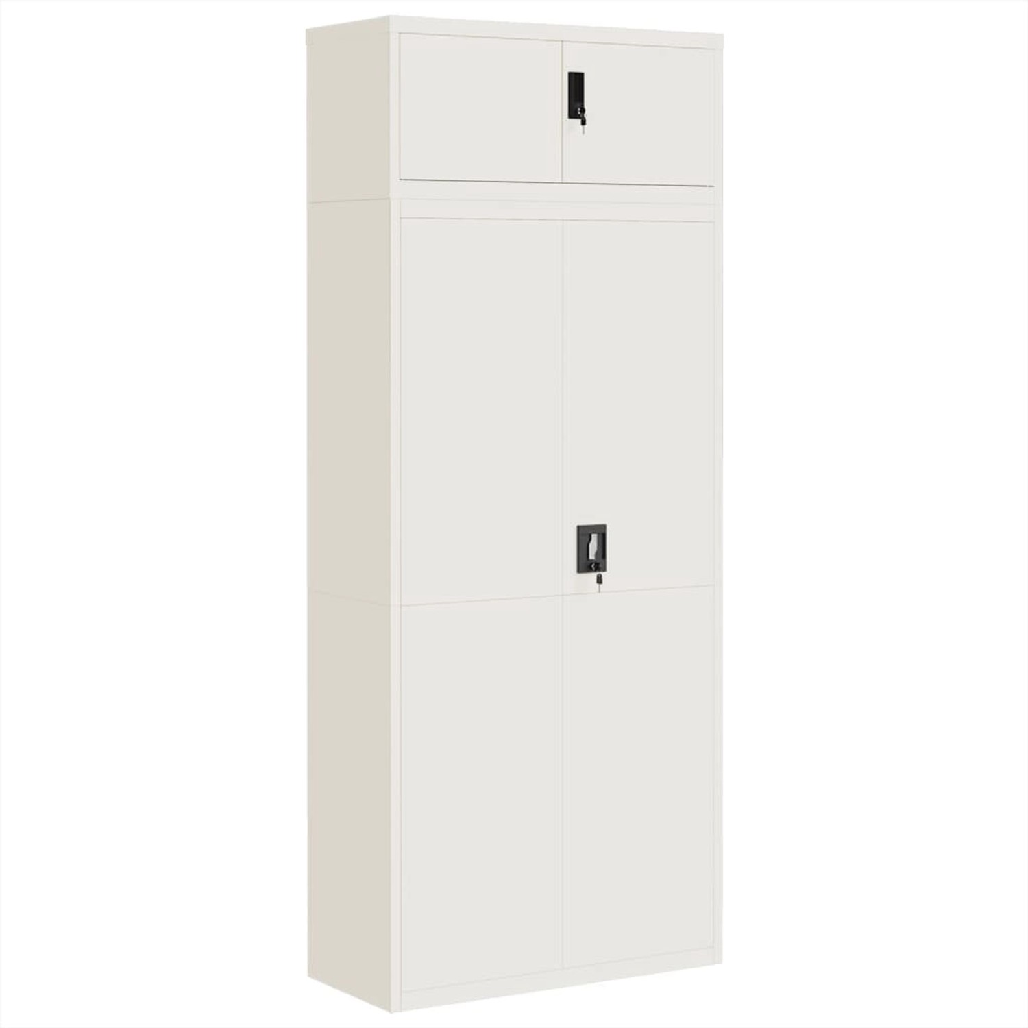 vidaXL Aktenschrank Weiß 90x40x220 cm Stahl günstig online kaufen