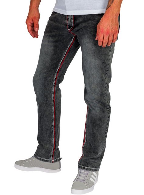 Fashionschmiede Regular-fit-Jeans Herren Jeans Hose im casual Look mit dick günstig online kaufen