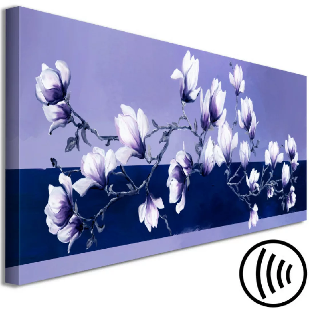 Wandbild Magnolias in the Very Peri Color (1 Part) Narrow XXL günstig online kaufen