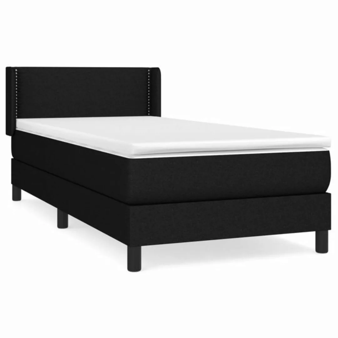 vidaXL Boxspringbett Boxspringbett mit Matratze Schwarz 100x200 cm Stoff Be günstig online kaufen