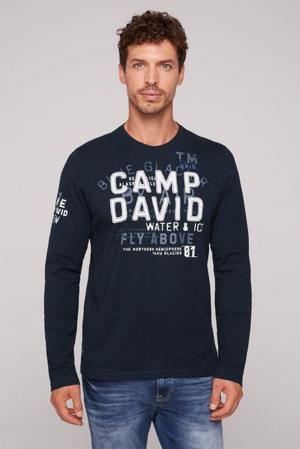 CAMP DAVID Langarmshirt, mit mehreren Prints günstig online kaufen