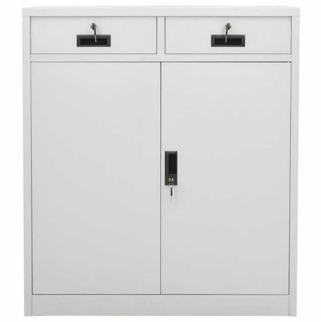 Büroschrank Hellgrau 90x40x102 Cm Stahl günstig online kaufen