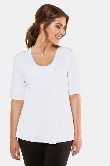 Ulla Popken Rundhalsshirt Shirt Stretchkomfort Viskose-Crêpe selection günstig online kaufen