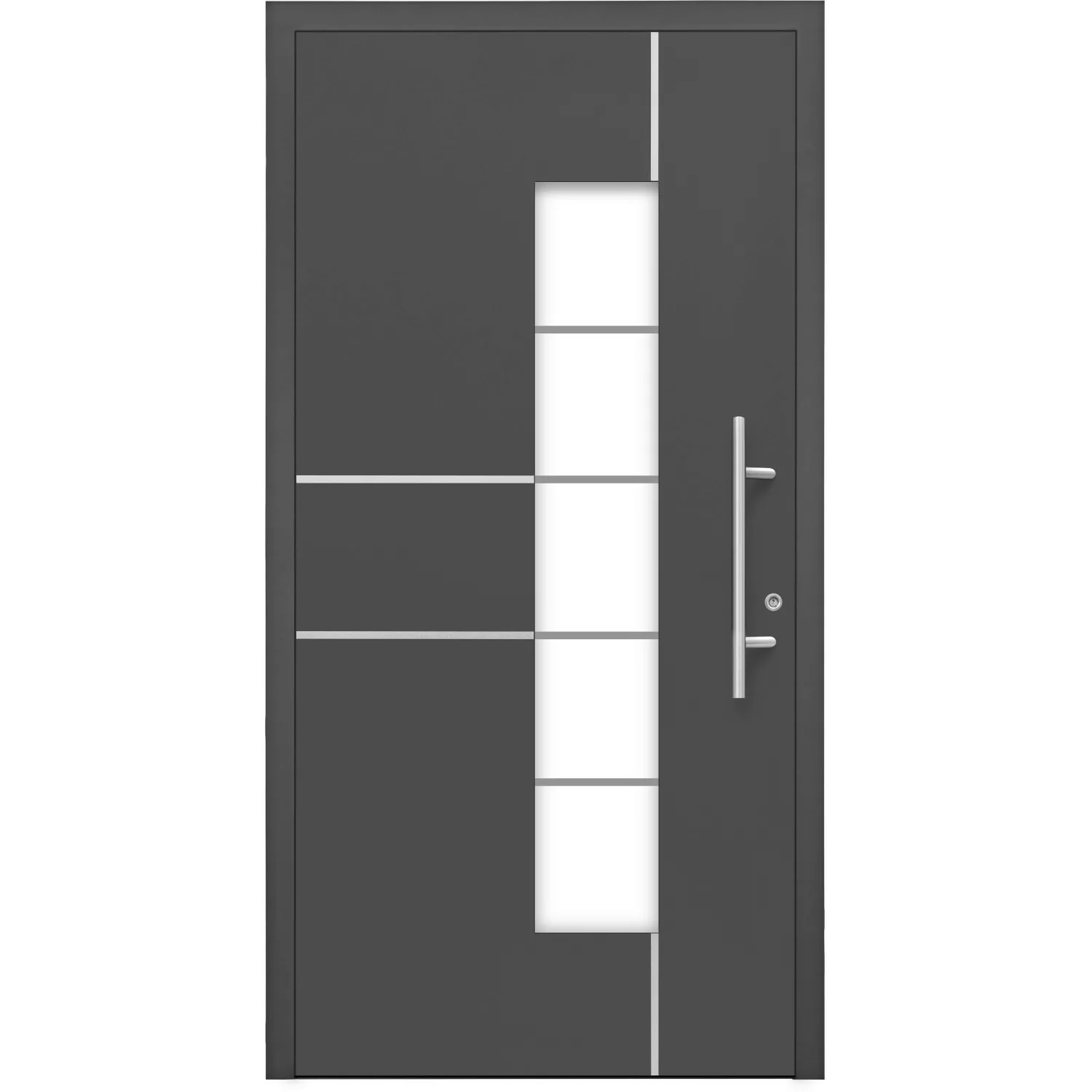 Aluminium-Haustür Moderno M360/B 110 x 210 cm Anthrazit Metallic Anschlag R günstig online kaufen