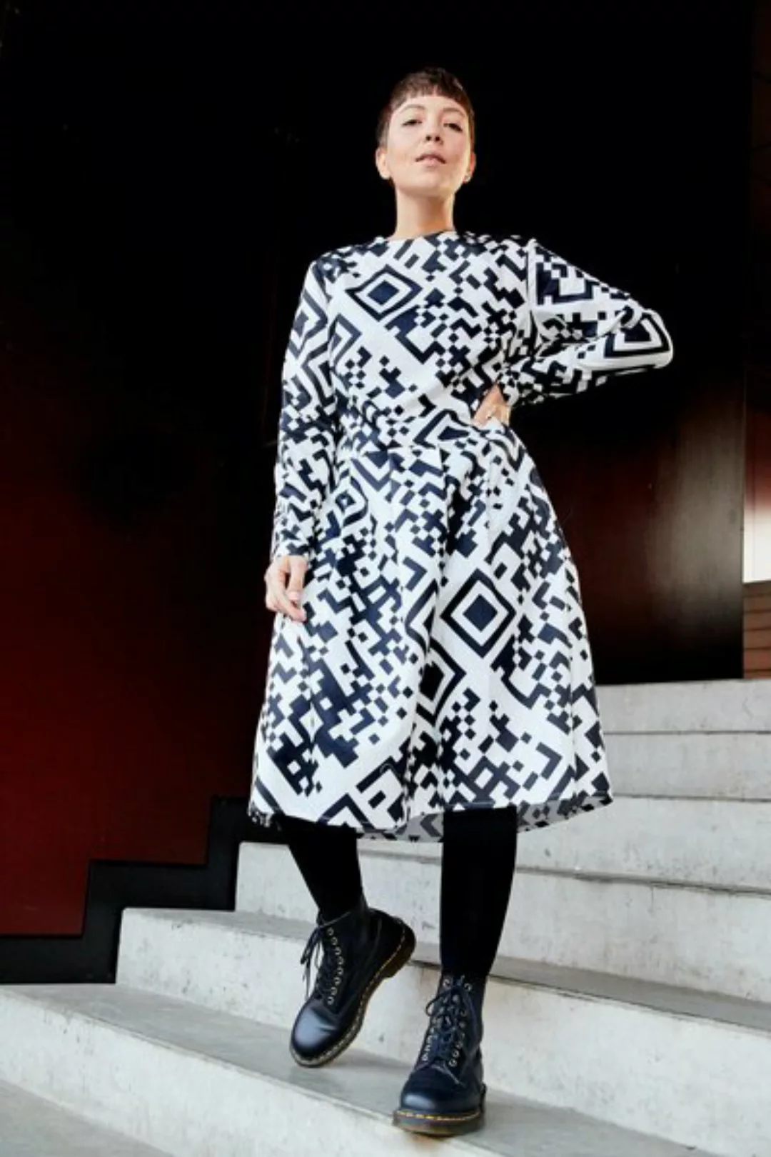 Dress Eve Qr - Damenkleid Aus Bio-baumwolle günstig online kaufen