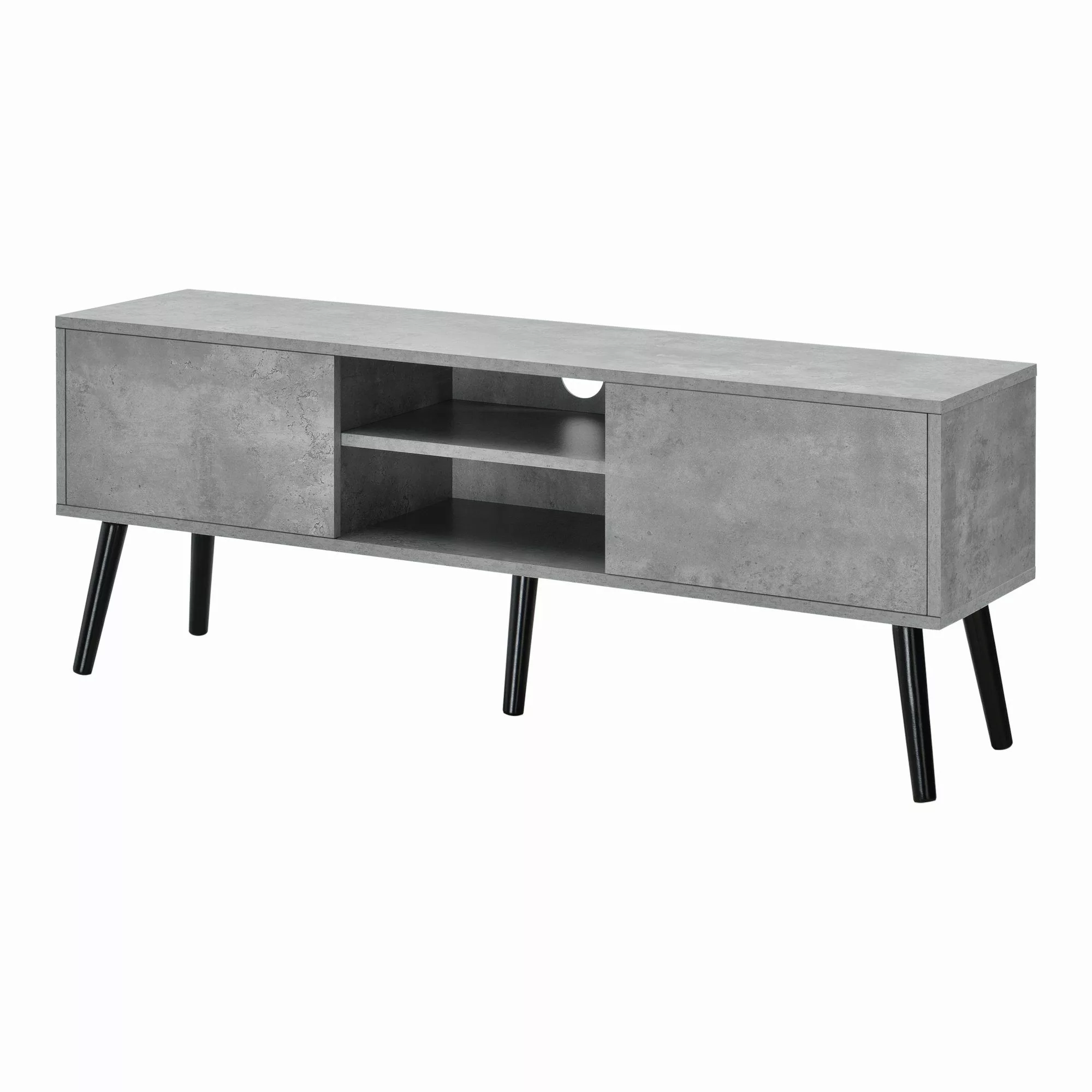 en.casa Lowboard, »Eskilstuna« Fernsehtisch 120x29,5x46,5cm Betonoptik günstig online kaufen