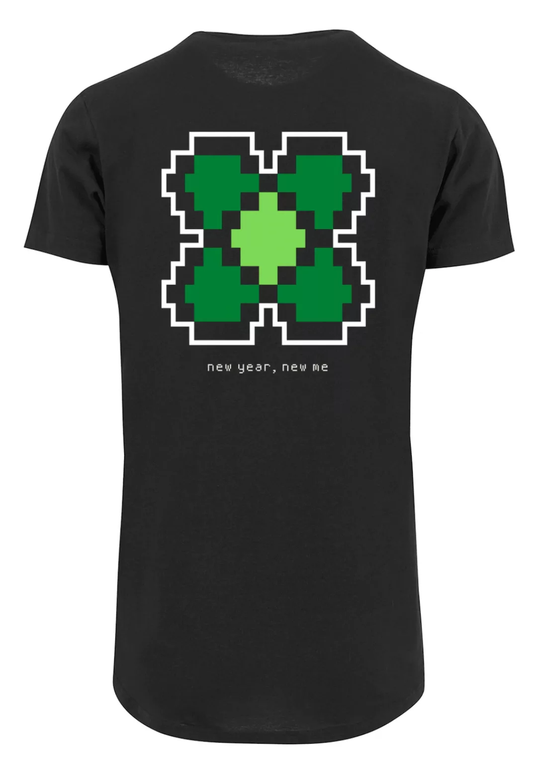 F4NT4STIC T-Shirt Silvester Happy New Year Pixel Kleeblatt Print günstig online kaufen