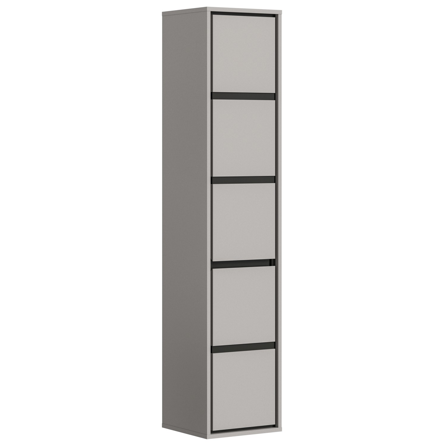 xonox.home Hochschrank in Grau - 35x163x31cm (BxHxT) günstig online kaufen