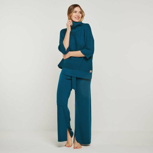 Merino Loungewear Set "Rollkragenpullover Bailey & Strickhose Bailey" günstig online kaufen