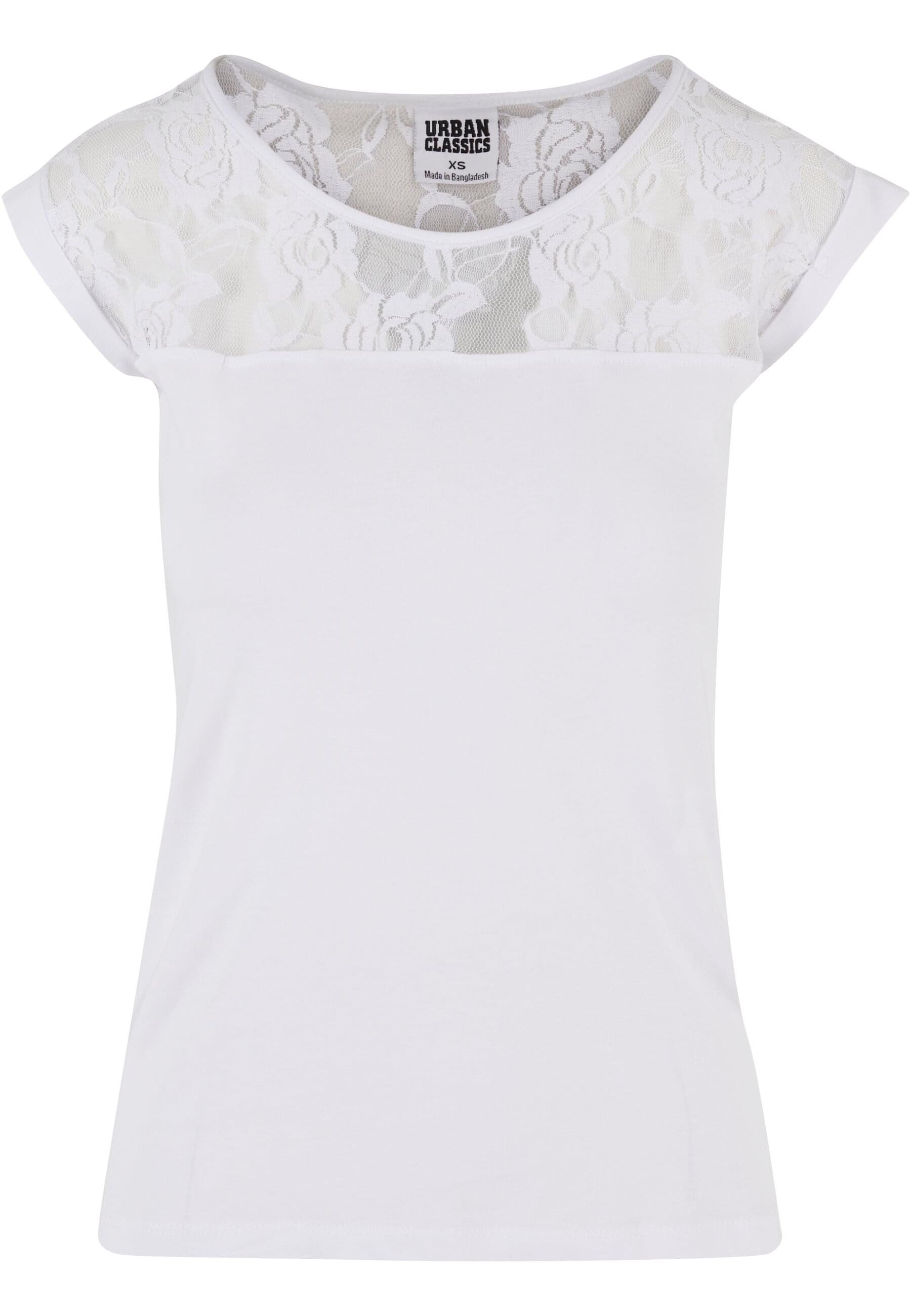 URBAN CLASSICS Kurzarmshirt "Urban Classics Damen Ladies Top Laces Tee", (1 günstig online kaufen