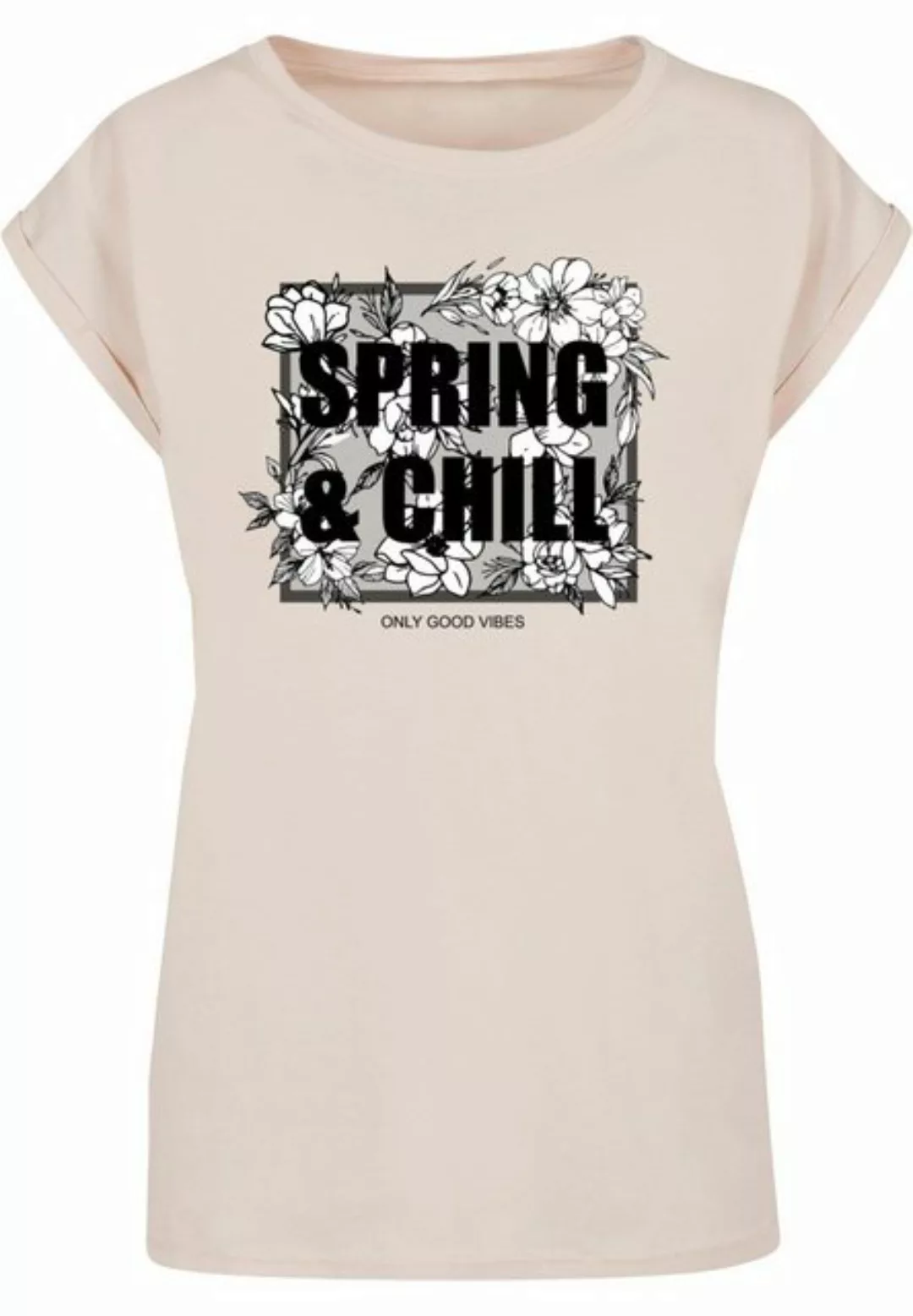 Merchcode T-Shirt Merchcode Damen Ladies Spring And Chill Extended Shoulder günstig online kaufen
