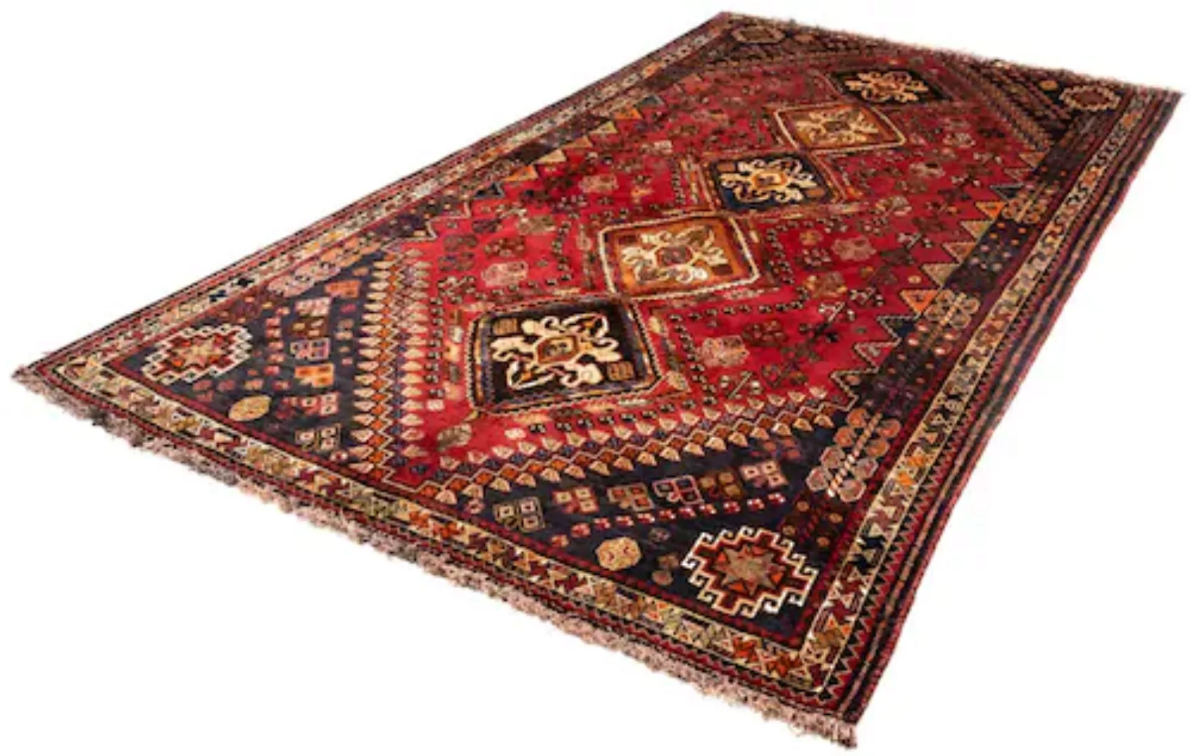 morgenland Wollteppich »Shiraz Medaillon 280 x 175 cm«, rechteckig, 1 mm Hö günstig online kaufen