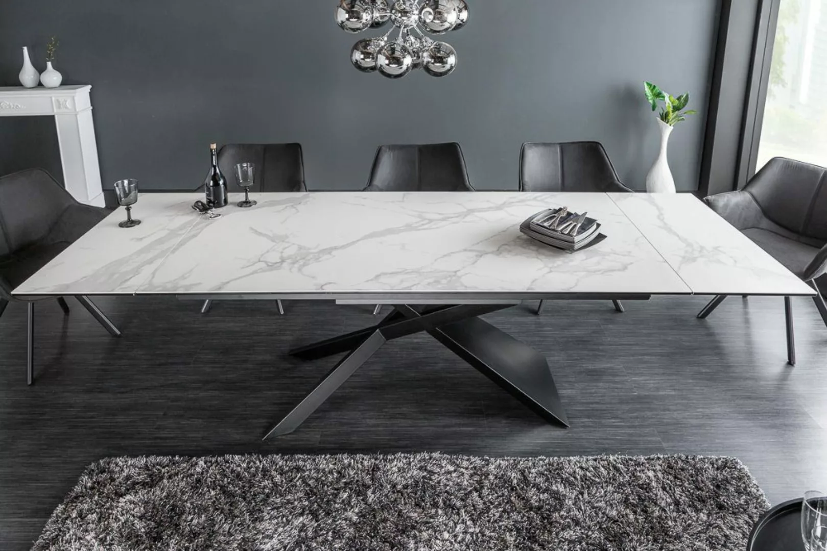 riess-ambiente Esstisch EUPHORIA 180-220-260cm weiß / günstig online kaufen