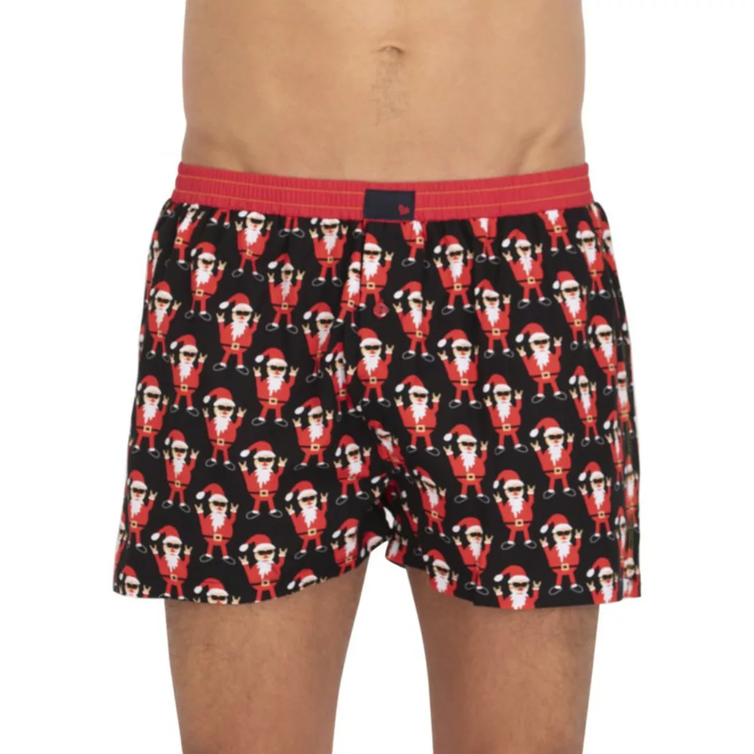 Unabux Boxershorts Schwarz & Rot mit Motiv günstig online kaufen