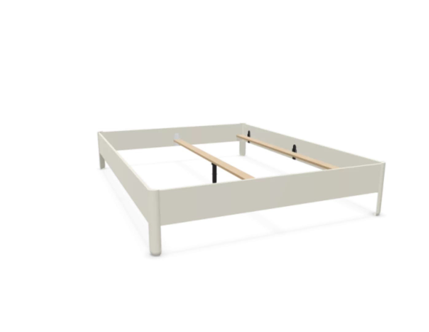 NAIT Doppelbett farbig lackiert Brillantgelb 160 x 210cm Ohne Kopfteil günstig online kaufen