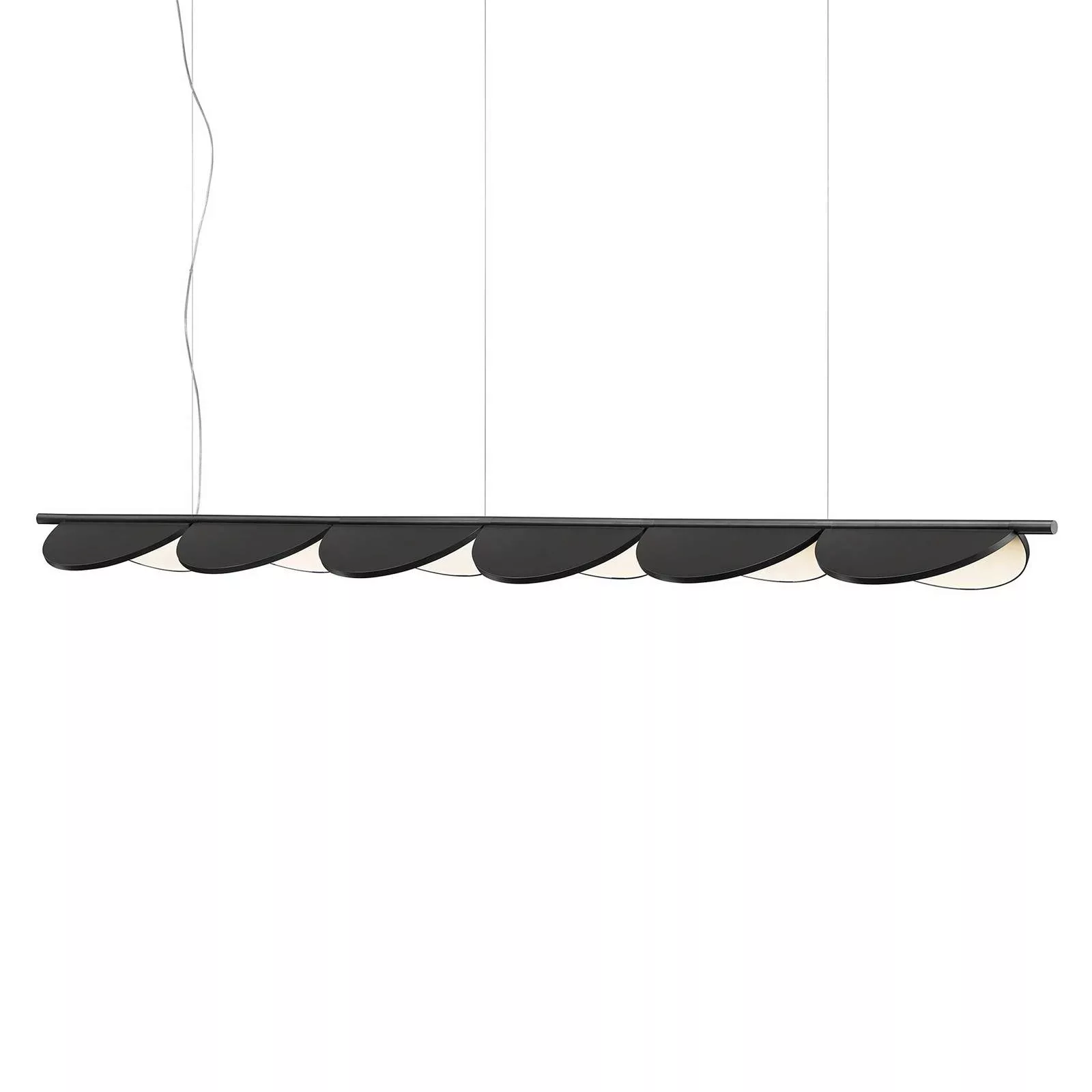 FLOS Almendra Linear LED-Hängelampe 6fl, anthrazit günstig online kaufen