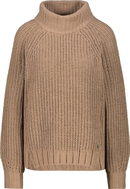 Monari Stehkragenpullover aus weichem Chenille-Garn, trendiges Perlfangmust günstig online kaufen