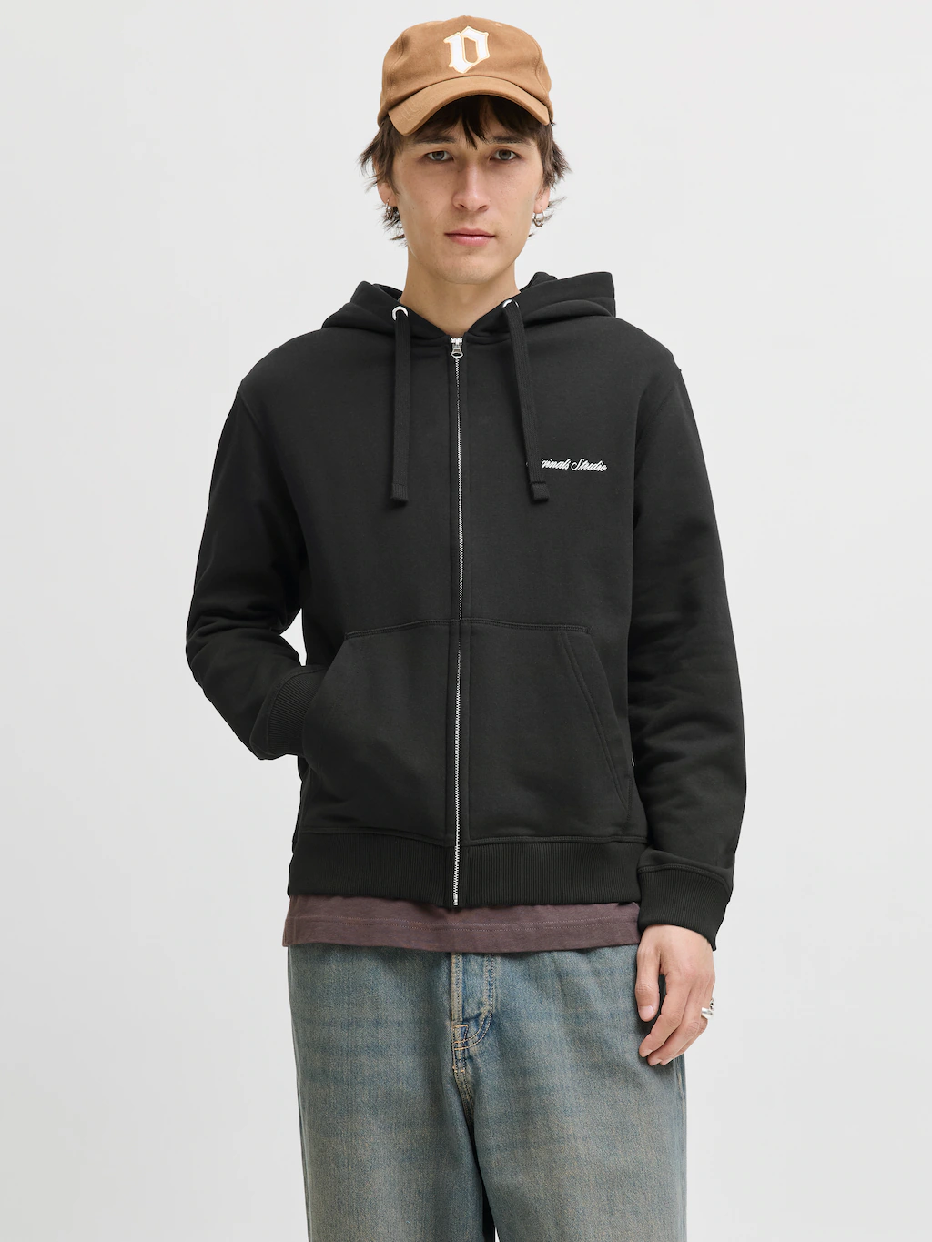 Jack & Jones Herren Hoodie Kapuzenpullover JORNORREBRO EMB SWEAT ZIP HOOD - günstig online kaufen