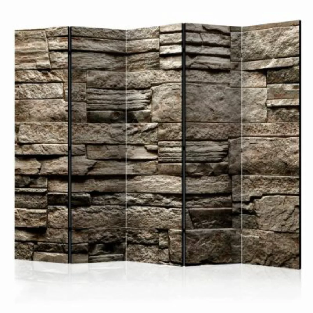 artgeist Paravent Beautiful Brown Stone II [Room Dividers] grau Gr. 225 x 1 günstig online kaufen