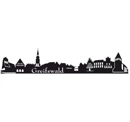 Wall-Art Wandtattoo "XXL Stadt Skyline Greifswald 120cm", (1 St.), selbstkl günstig online kaufen