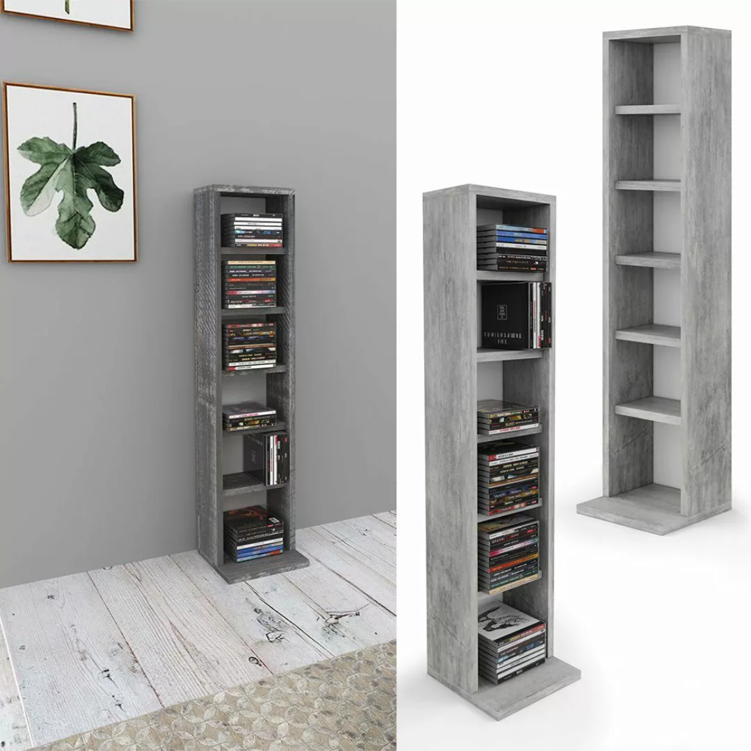 Vicco CD-Regal, Beton, 21 x 91.8 günstig online kaufen