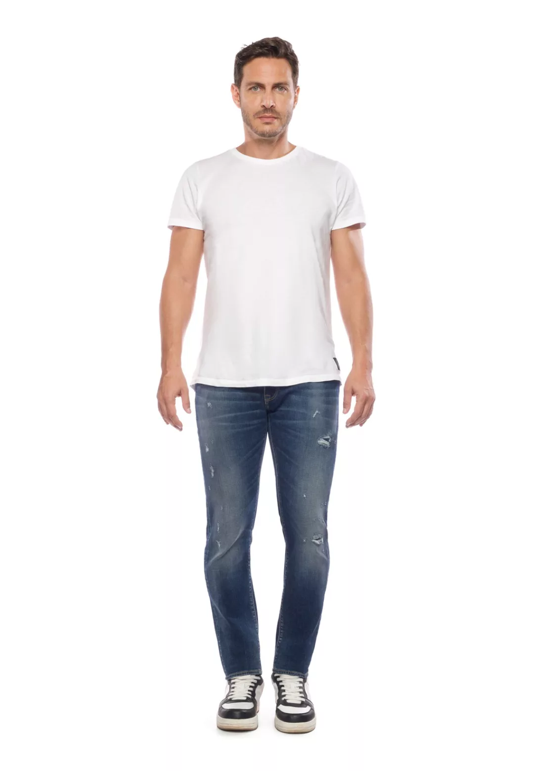 Le Temps Des Cerises Slim-fit-Jeans, mit angesagten Used-Details günstig online kaufen