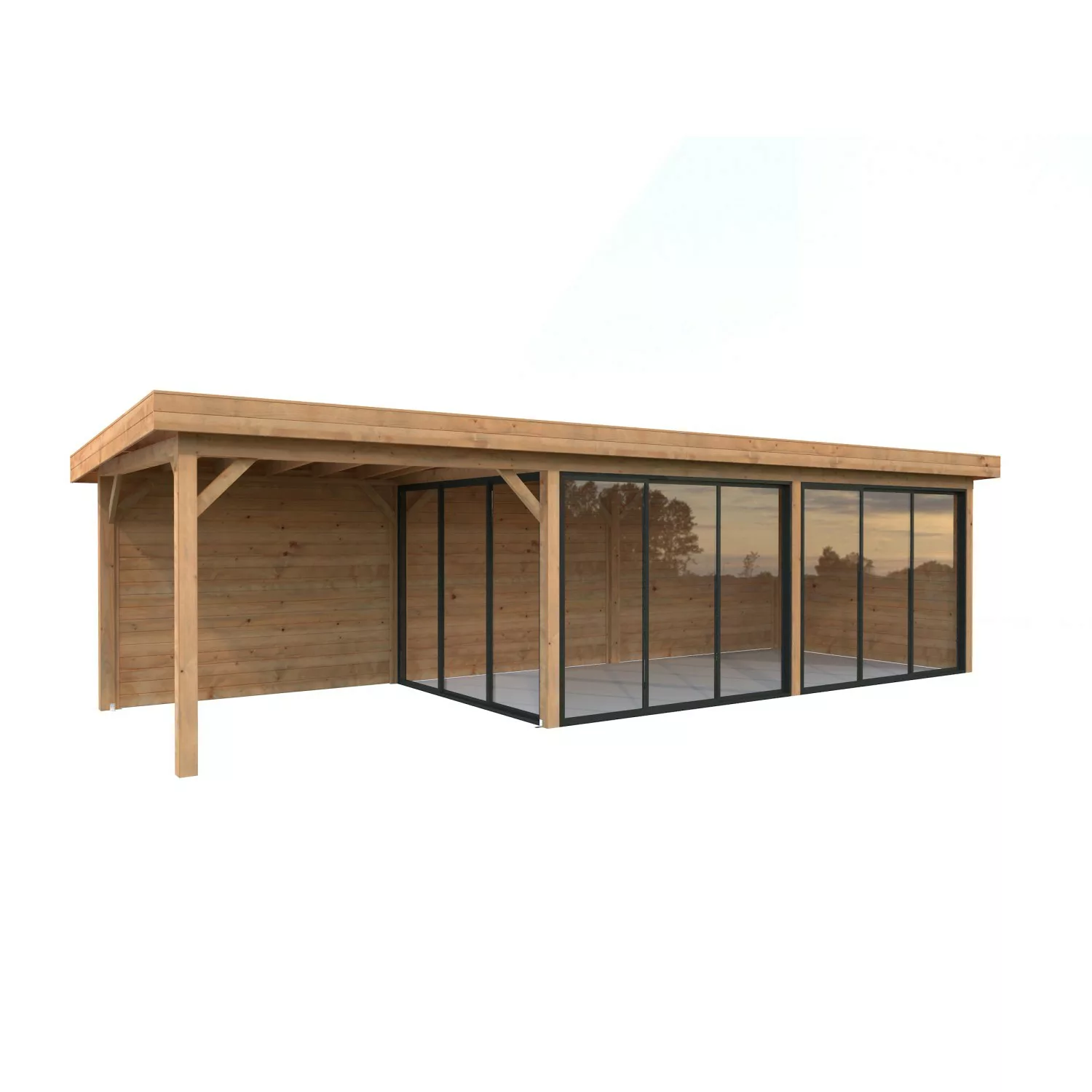 Palmako Pavillon Lenna Set 417 Slide Braun Tauchgrundiert 876 cm x 300 cm F günstig online kaufen