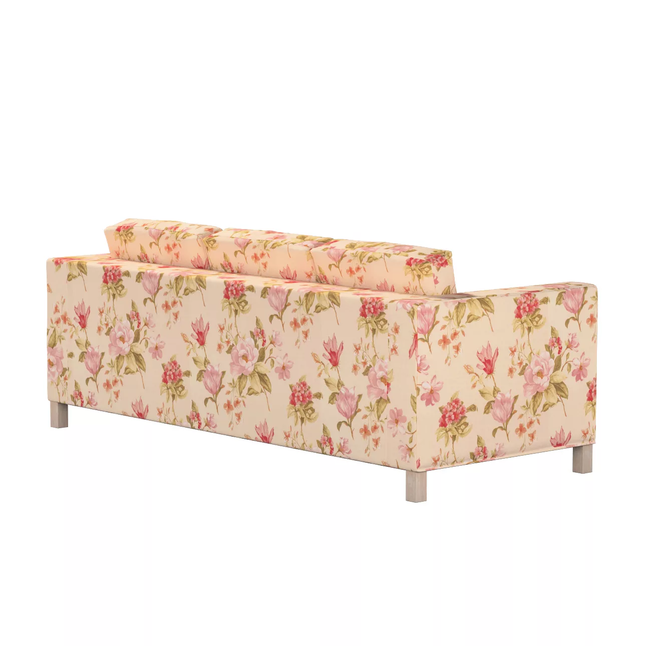 Bezug für Karlanda 3-Sitzer Sofa nicht ausklappbar, kurz, creme-rosa, Bezug günstig online kaufen