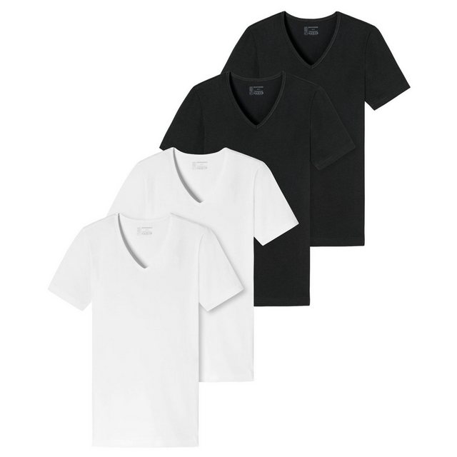 Schiesser T-Shirt V-Ausschnitt, kurzarm, im 4er Pack günstig online kaufen