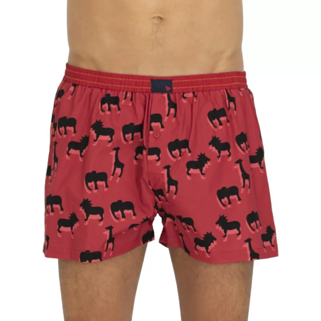 Unabux Boxershorts Rot mit Motiv günstig online kaufen