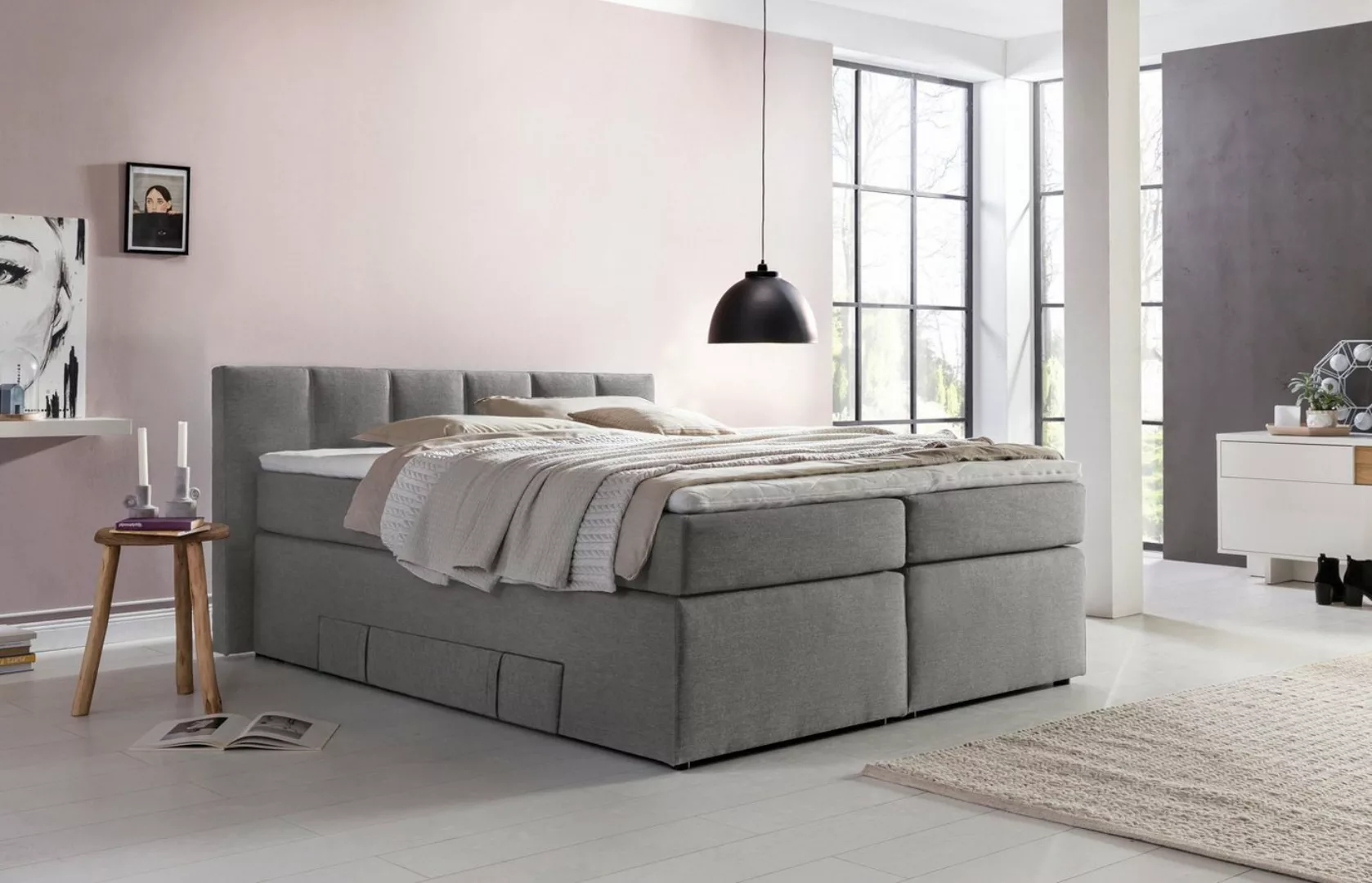 Möbelfreude Boxspringbett Boxspringbett Valina mit Bettkasten 160x200cm ... günstig online kaufen