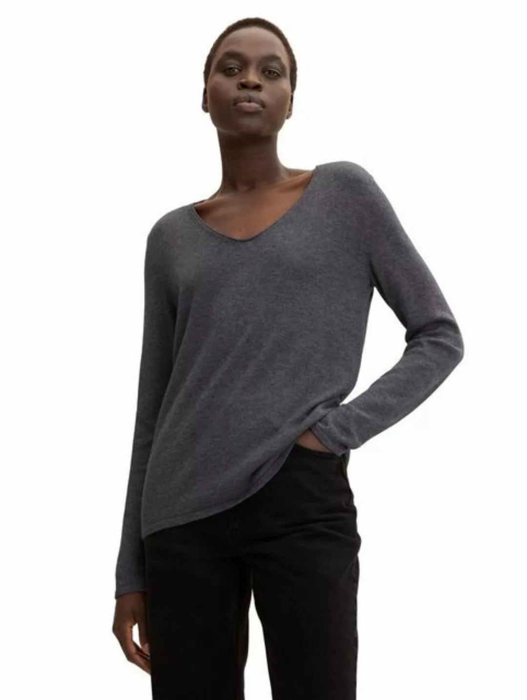 Tom Tailor Damen Pullover BASIC V-NECK - Regular Fit günstig online kaufen